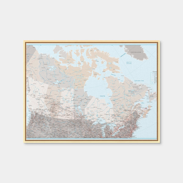Canada Map Wall Art — Framed Canvas Format preview