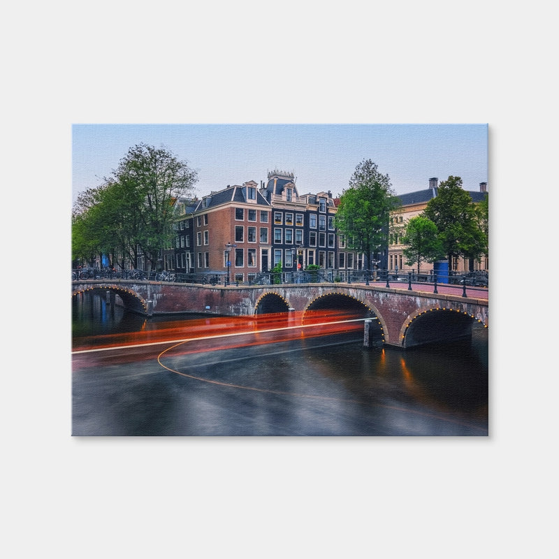 AUTO-MOCKUP WHITE | Canal In Amsterdam | 1 Piece | Gallery Wrap Canvas | group=4x3