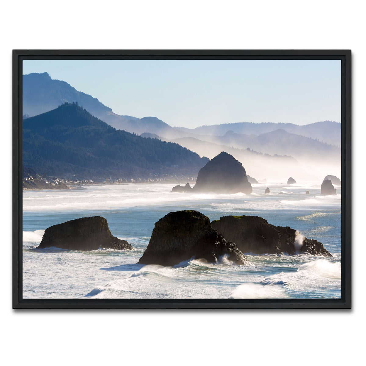 AUTO-MOCKUP WHITE | Cannon Beach | 1 Piece | Black Framed Canvas | group=4x3