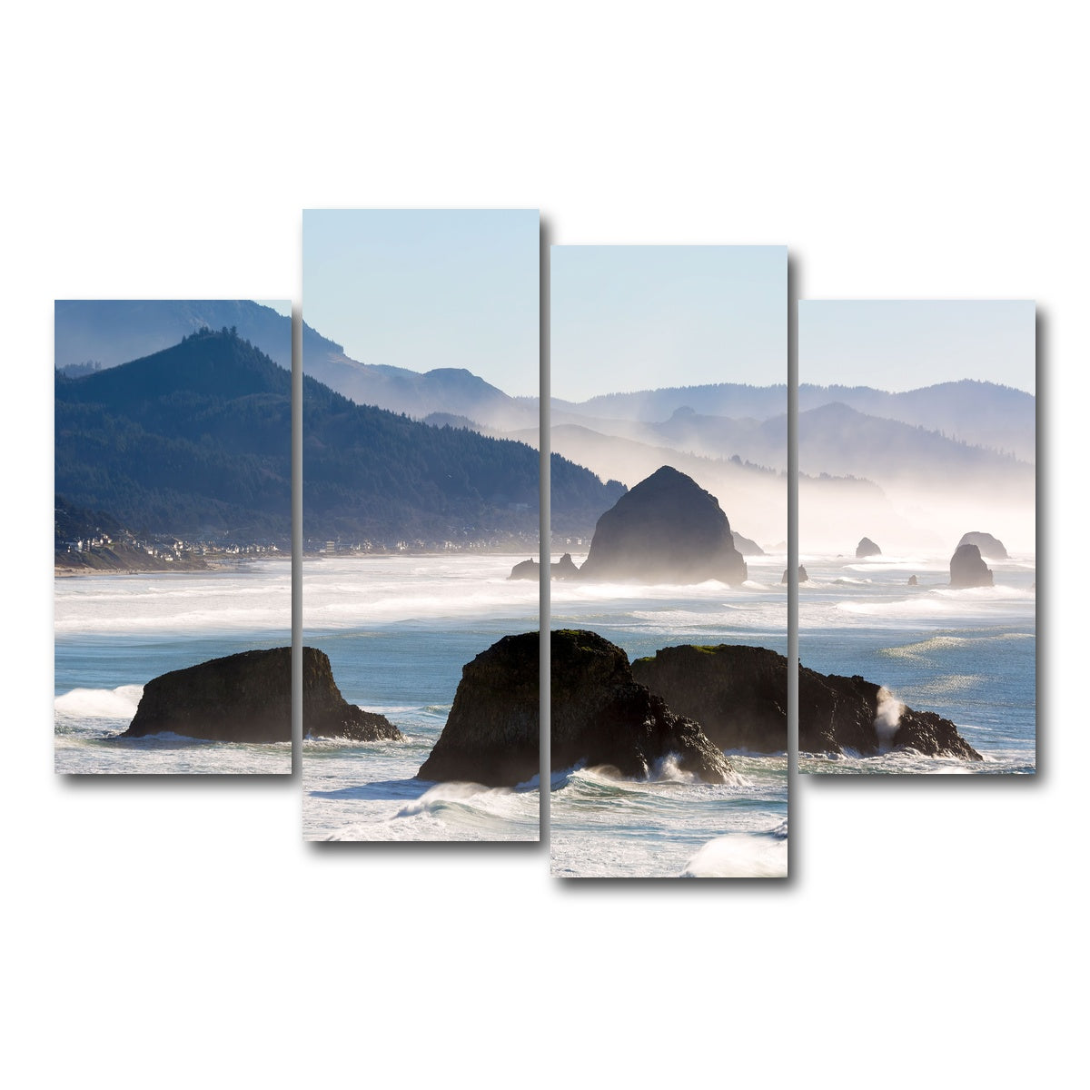 AUTO-MOCKUP WHITE | Cannon Beach | 4 Piece | Gallery Wrap Canvas | group=4_short