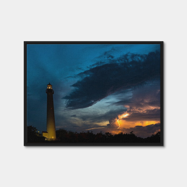 Cape May Lighthouse Wall Art — Framed Canvas Format preview