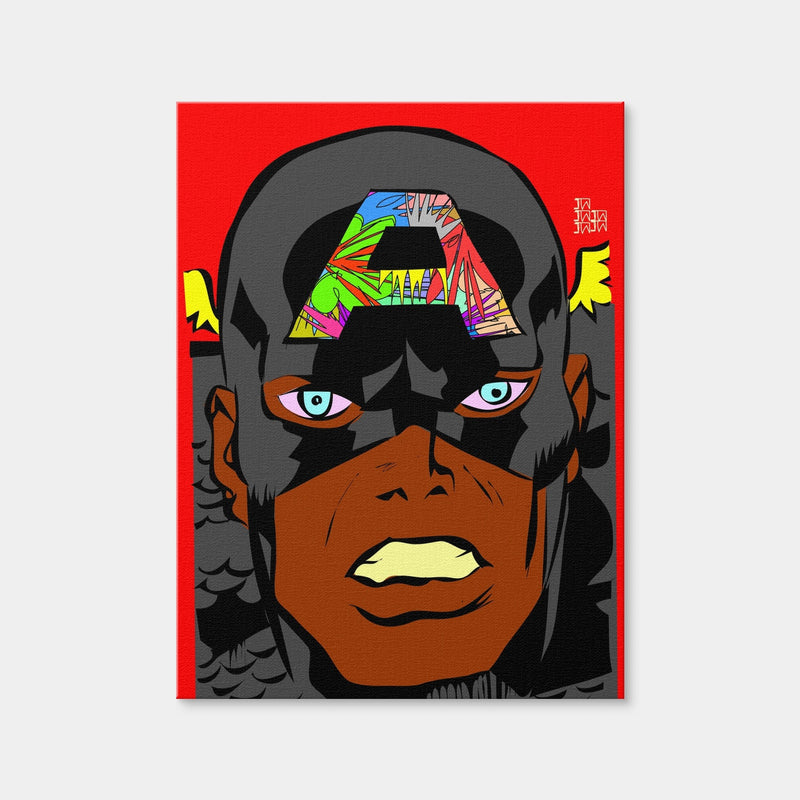 AUTO-MOCKUP WHITE | Captain America Animation | 1 Piece | Gallery Wrap Canvas | group=3x4
