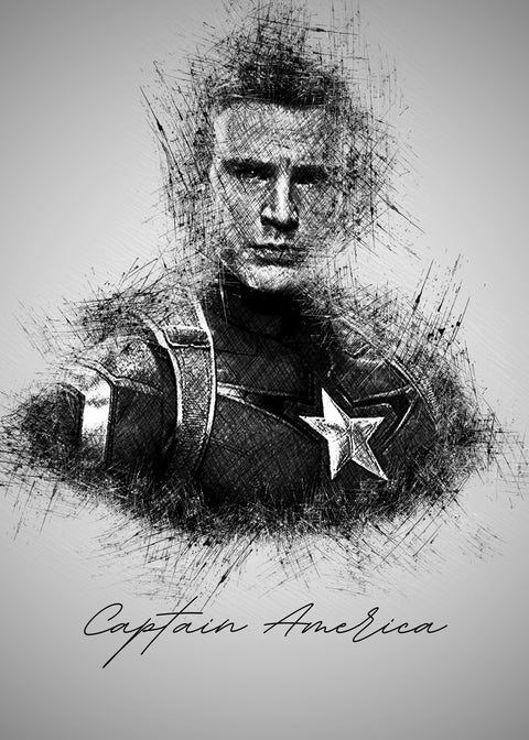 Captain America Evans Wall Art