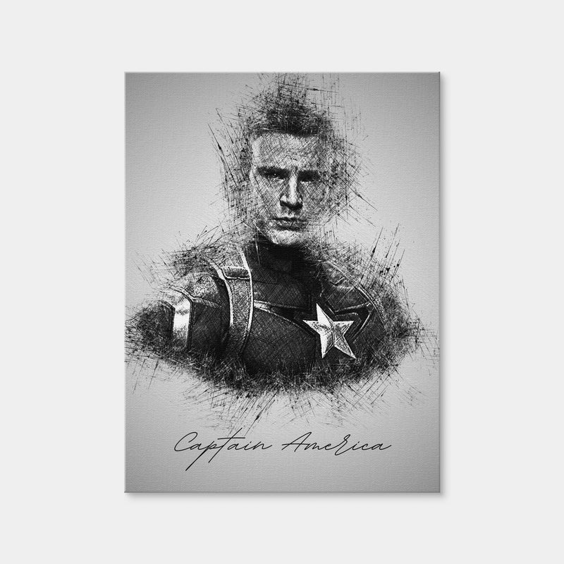 AUTO-MOCKUP WHITE | Captain America Evans | 1 Piece | Gallery Wrap Canvas | group=3x4