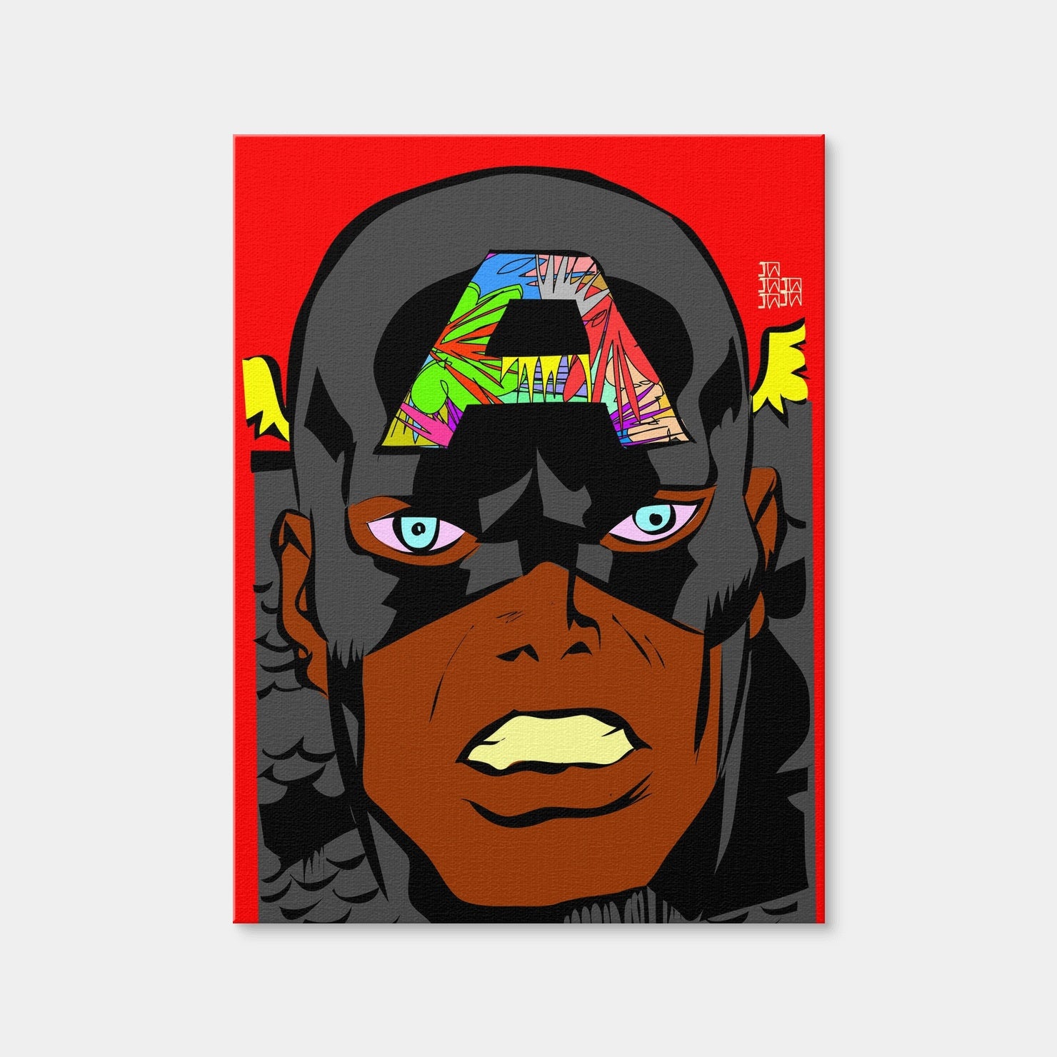 AUTO-MOCKUP WHITE | Captain America Animation | 1 Piece | Gallery Wrap Canvas | group=3x4