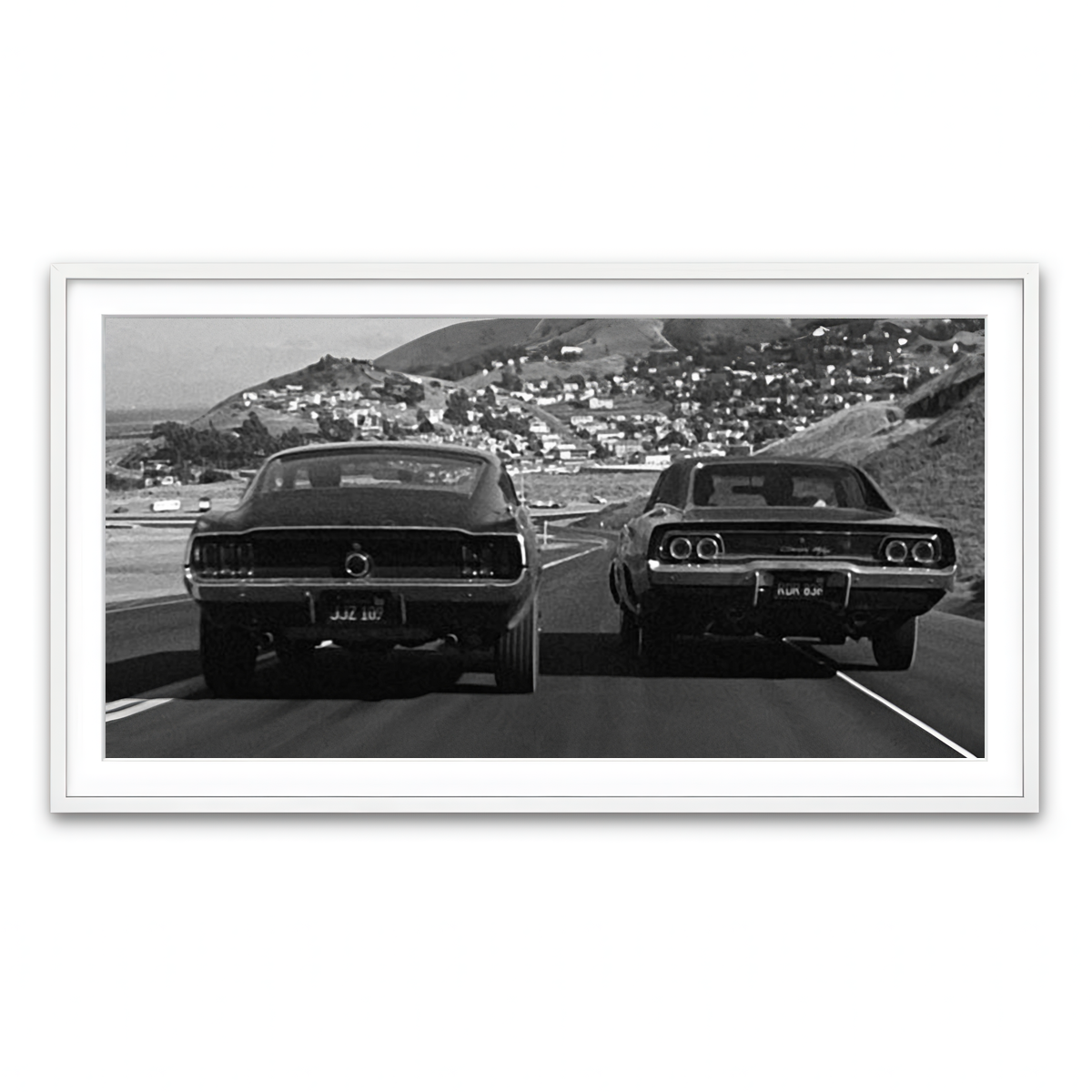 Framed Print 2x1 White