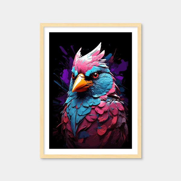Cardinal Animal Colorful Wall Art — Framed Print Format preview
