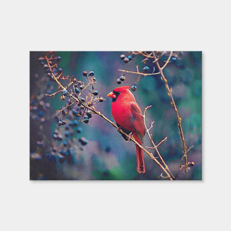 AUTO-MOCKUP WHITE | Cardinal and Berries | 1 Piece | Gallery Wrap Canvas | group=4x3