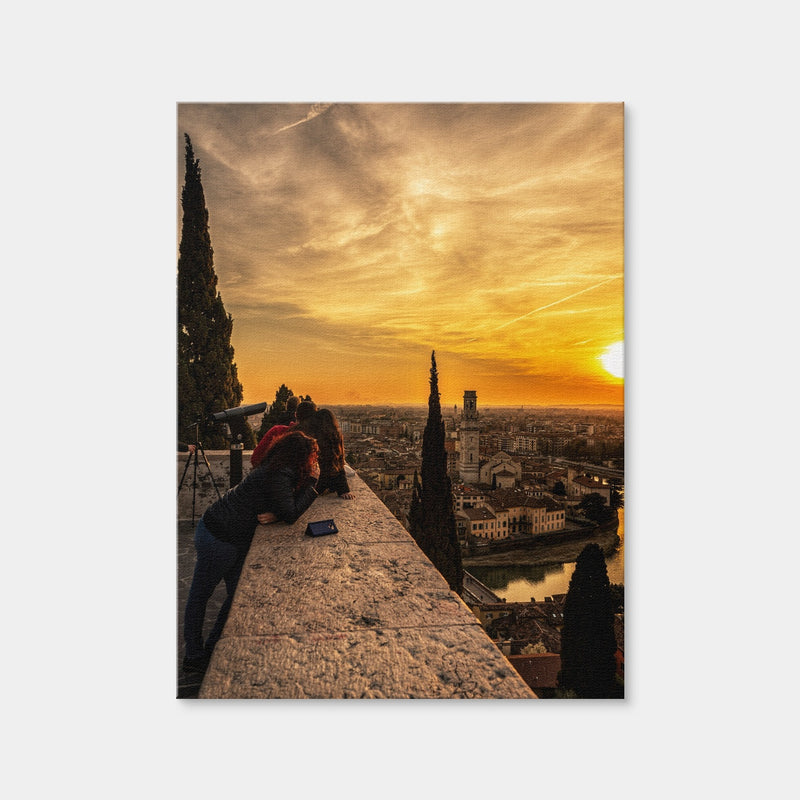 AUTO-MOCKUP WHITE | Castel San Pietro Sunset | 1 Piece | Gallery Wrap Canvas | group=3x4