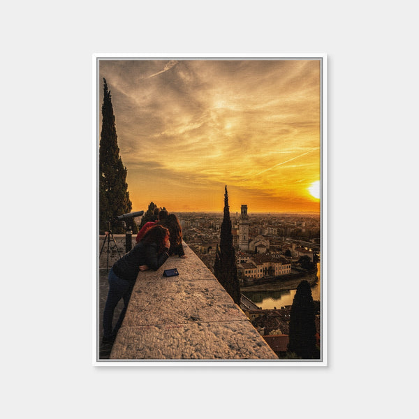 Castel San Pietro Sunset Wall Art — Framed Canvas Format preview