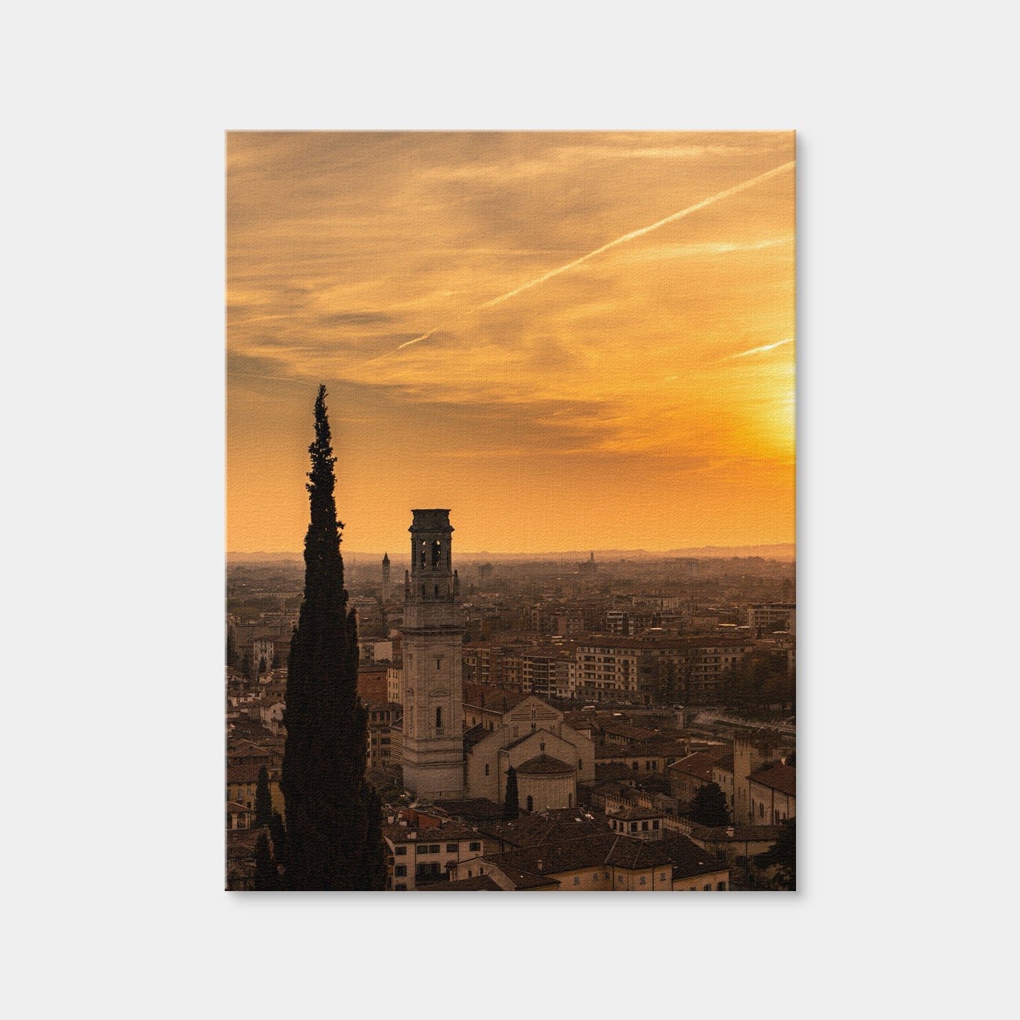 AUTO-MOCKUP WHITE | Castel San Pietro at Sunset | 1 Piece | Gallery Wrap Canvas | group=3x4