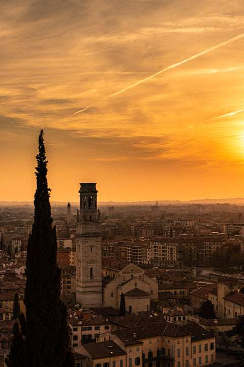 Castel San Pietro at sunset Wall Art
