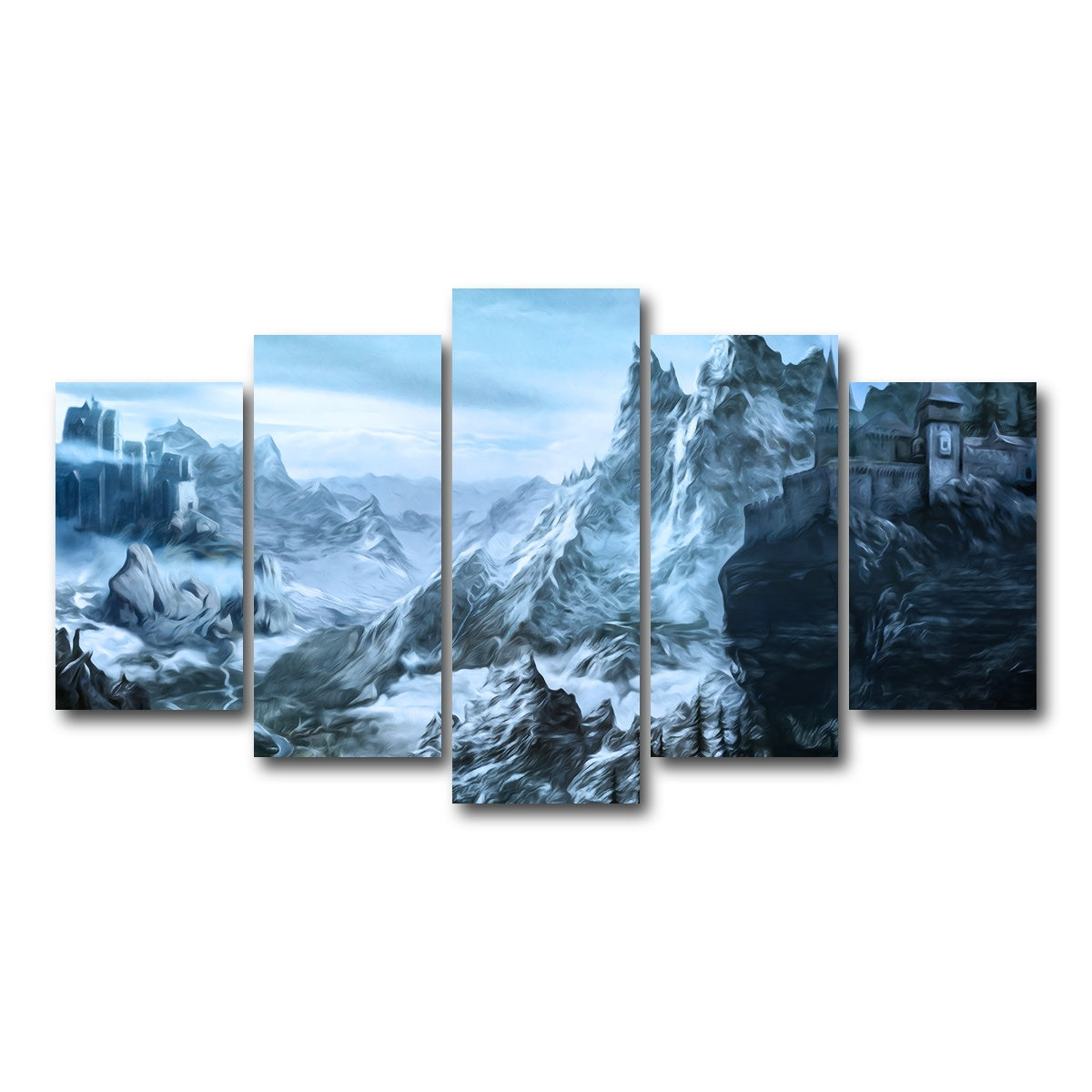 AUTO-MOCKUP WHITE | Castle Ridge | 5 Piece | Gallery Wrap Canvas | group=5_normal
