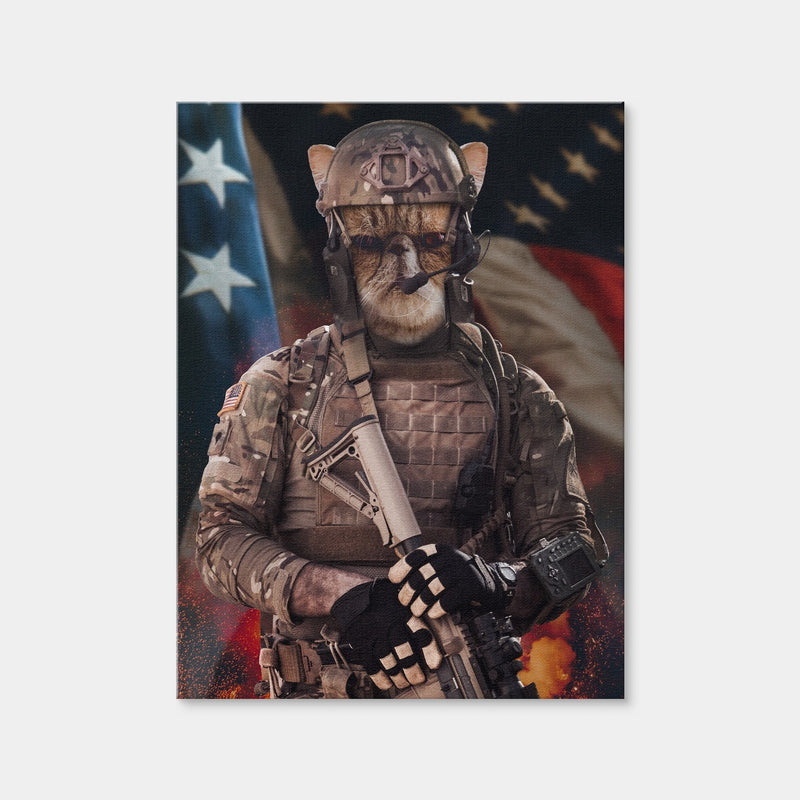 AUTO-MOCKUP WHITE | Cat Soldier | 1 Piece | Gallery Wrap Canvas | group=3x4