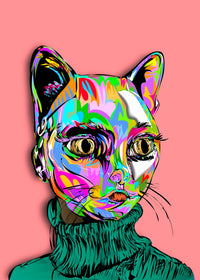 Catface Mask Wall Art