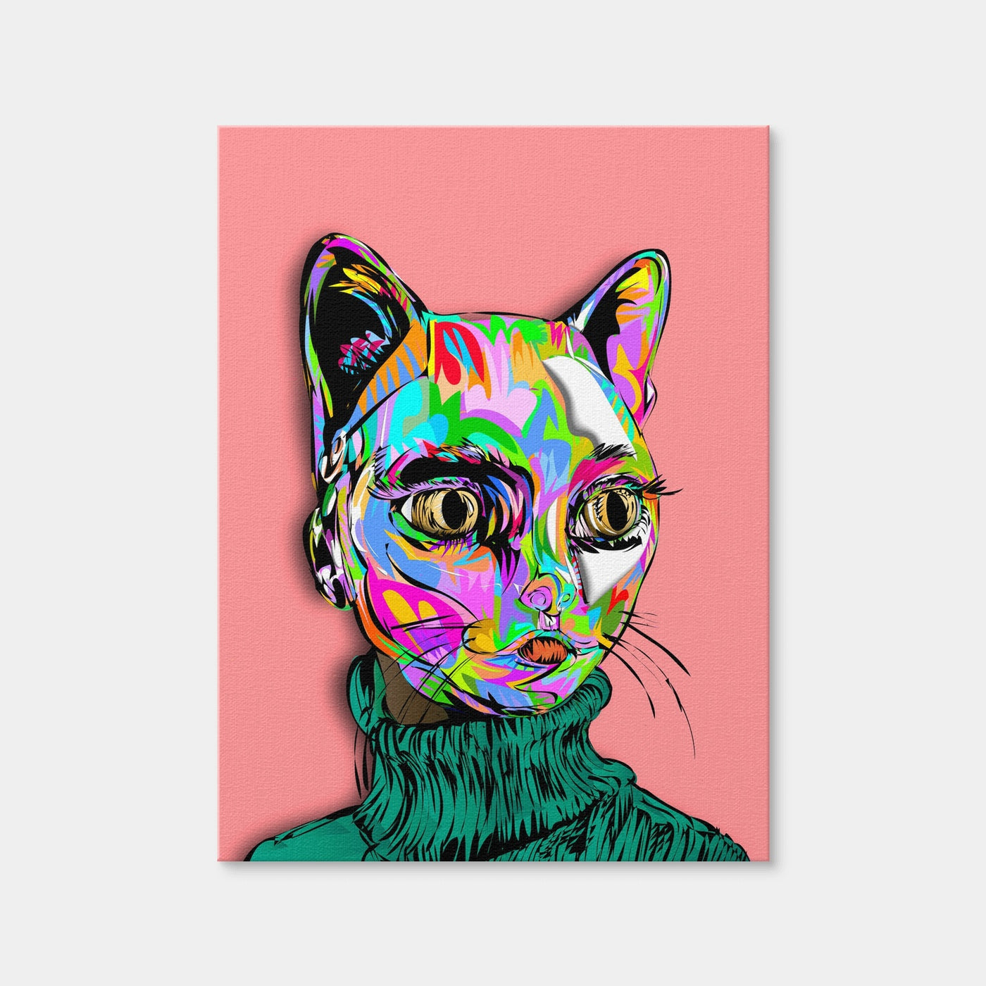 AUTO-MOCKUP WHITE | Catface Mask | 1 Piece | Gallery Wrap Canvas | group=3x4