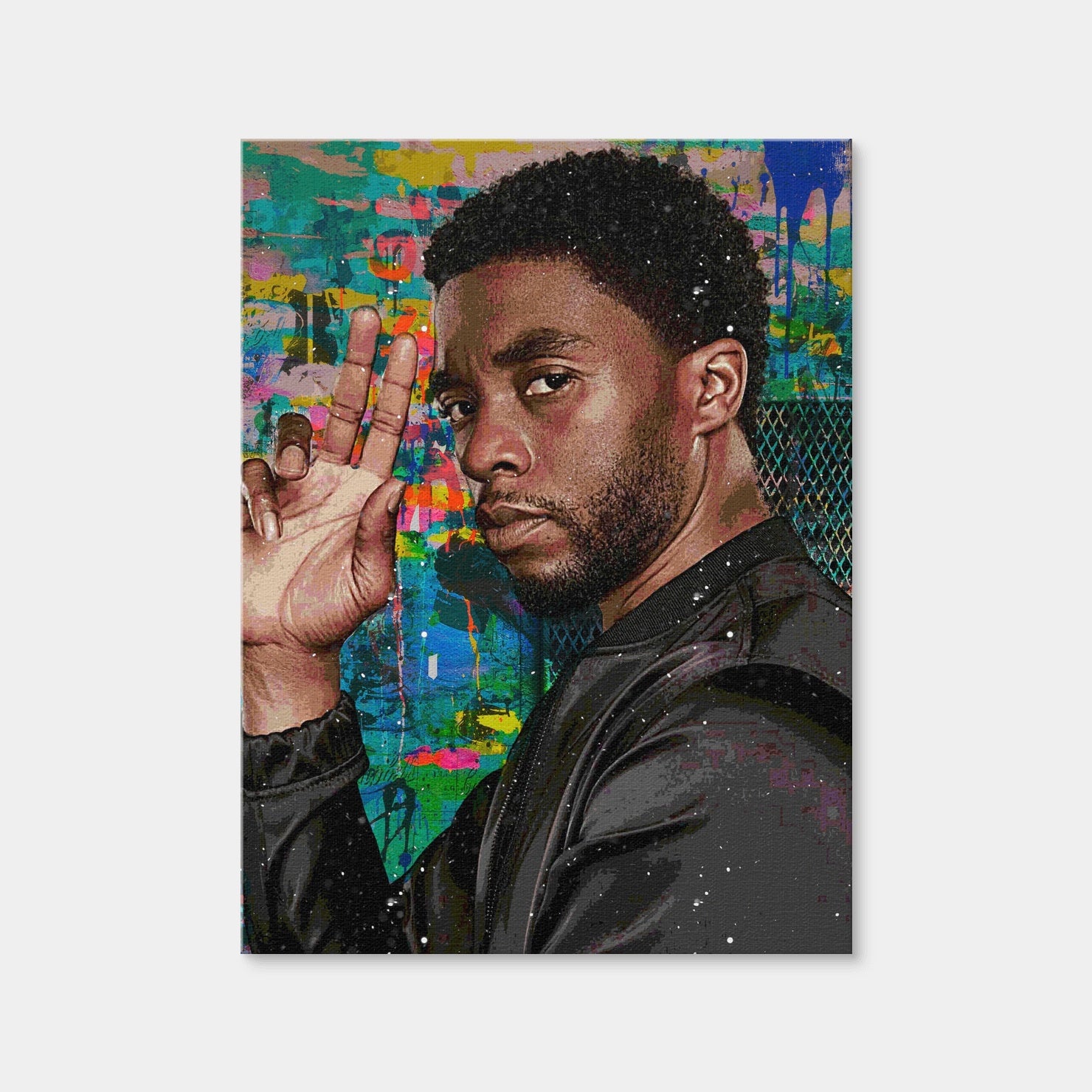 AUTO-MOCKUP WHITE | Chadwick Boseman 2 | 1 Piece | Gallery Wrap Canvas | group=3x4