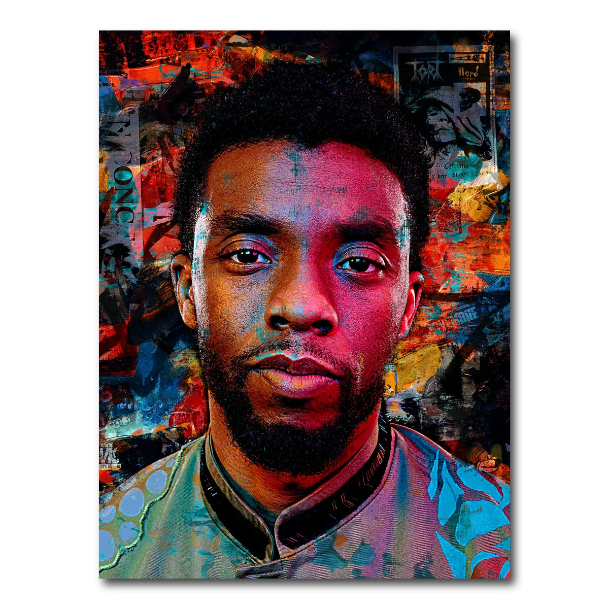 AUTO-MOCKUP WHITE | Chadwick Boseman | 1 Piece | Gallery Wrap Canvas | group=3x4