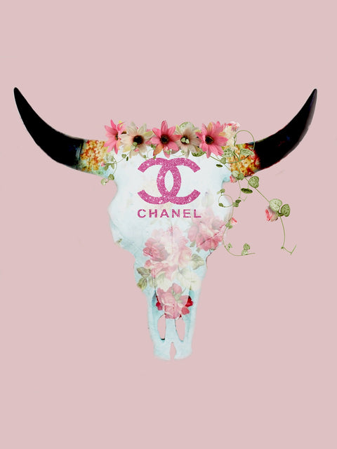 Chanel Bull Skull Wall Art