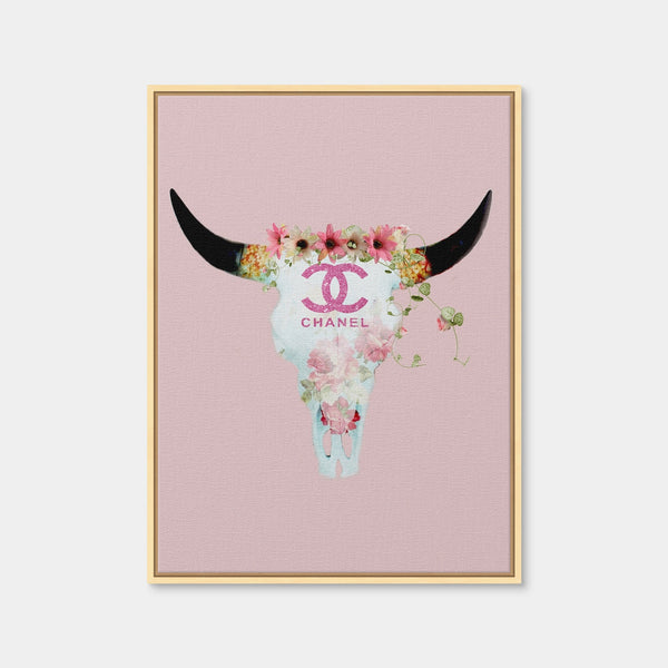 Chanel Bull Skull Wall Art — Framed Canvas Format preview