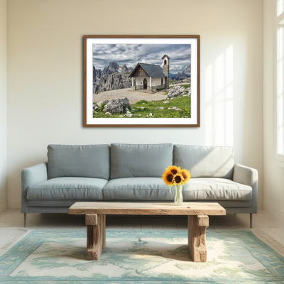 AUTO-MOCKUP ROOM | Chapel In The Dolomites Wall Art