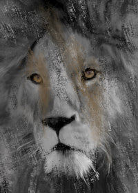 Charcoal Lion Wall Art