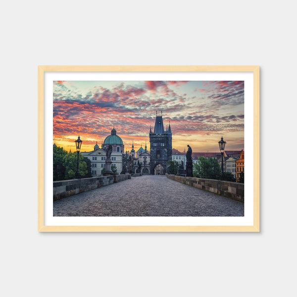 Charles Bridge Sunrise Wall Art — Framed Print Format preview