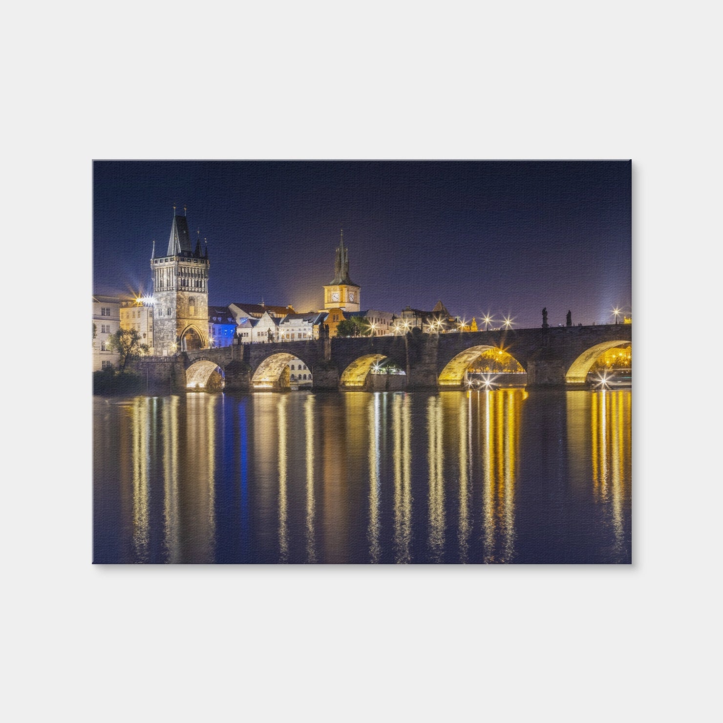 AUTO-MOCKUP WHITE | Charles Bridge with Old Town Bridge Tower | 1 Piece | Gallery Wrap Canvas | group=4x3