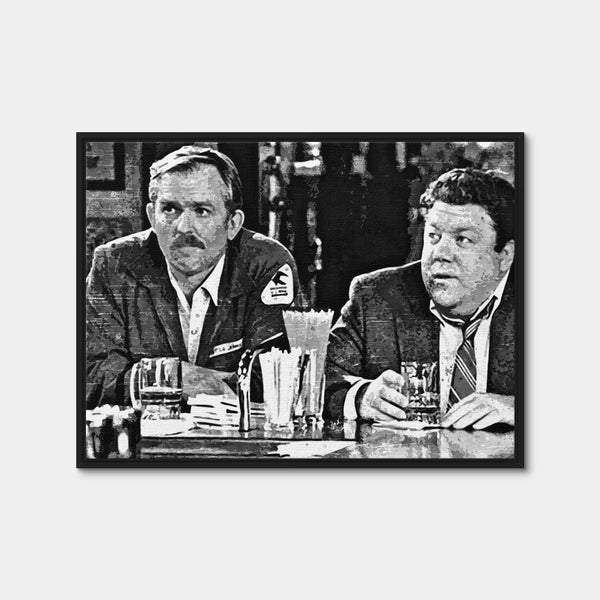 Cheers Grayscale Wall Art — Framed Canvas Format preview