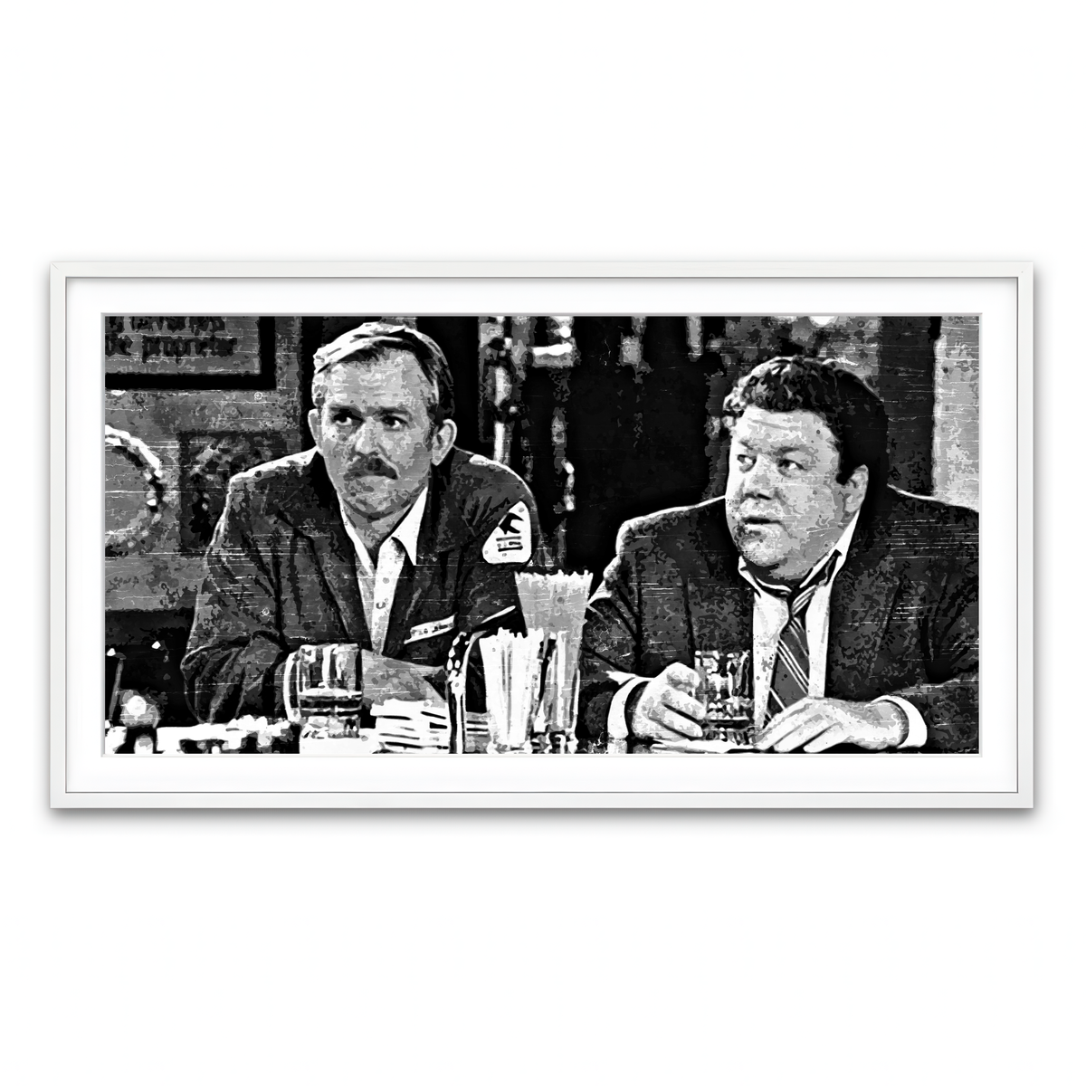 Framed Print 2x1 White