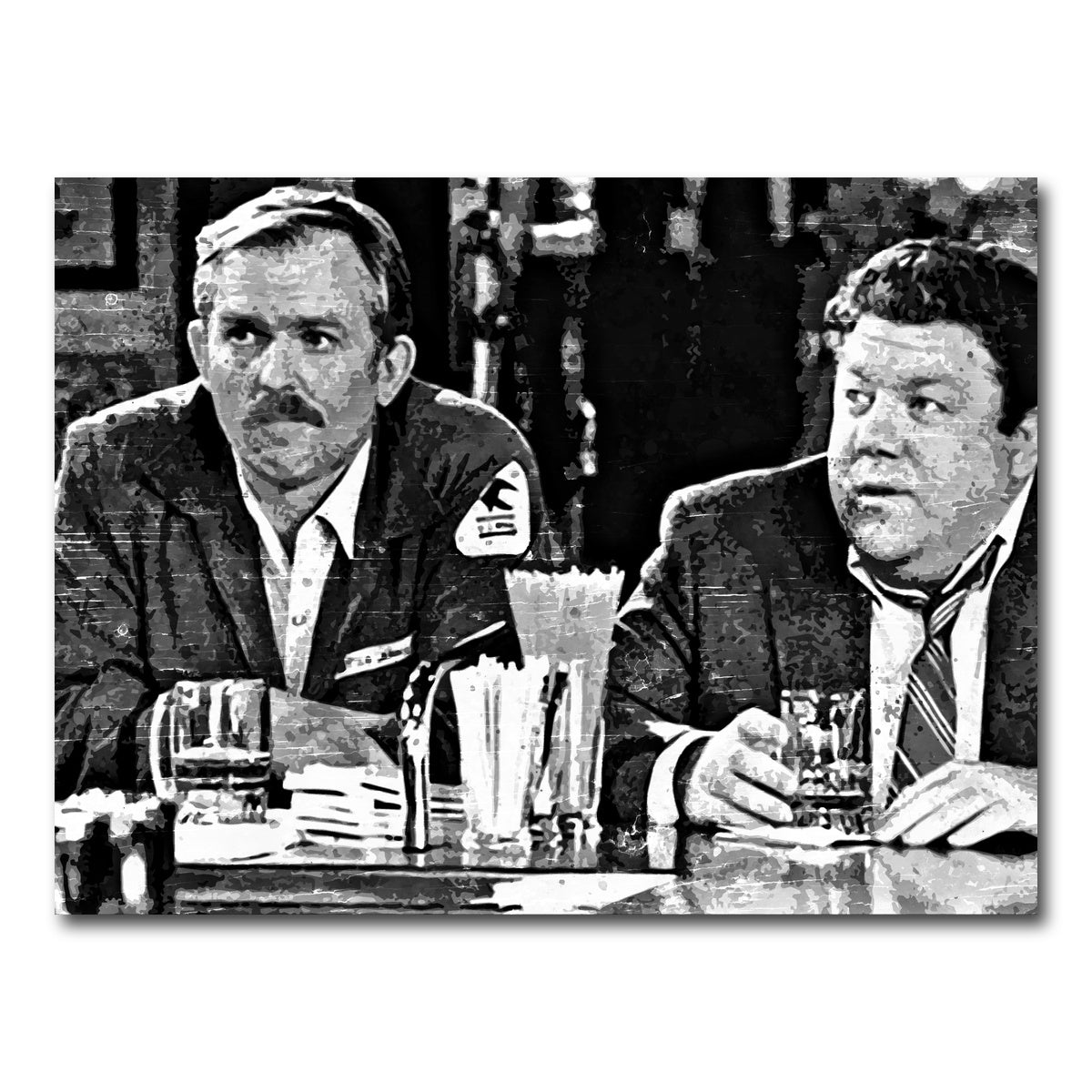 AUTO-MOCKUP WHITE | Cheers grayscale | 1 Piece | Gallery Wrap Canvas | group=4x3