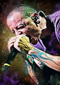Chester Bennington Paint Wall Art