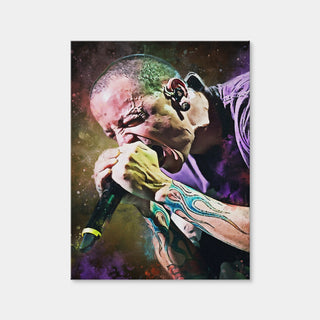 AUTO-MOCKUP WHITE | Chester Bennington Paint | 1 Piece | Gallery Wrap Canvas | group=3x4
