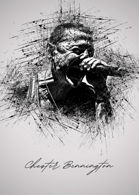 Chester Bennington Scream Wall Art