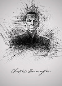 Chester Bennington Sketch Wall Art