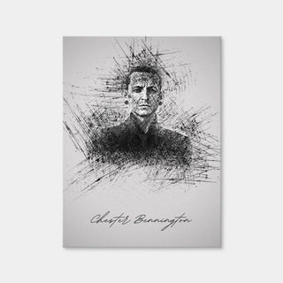 AUTO-MOCKUP WHITE | Chester Bennington Sketch | 1 Piece | Gallery Wrap Canvas | group=3x4