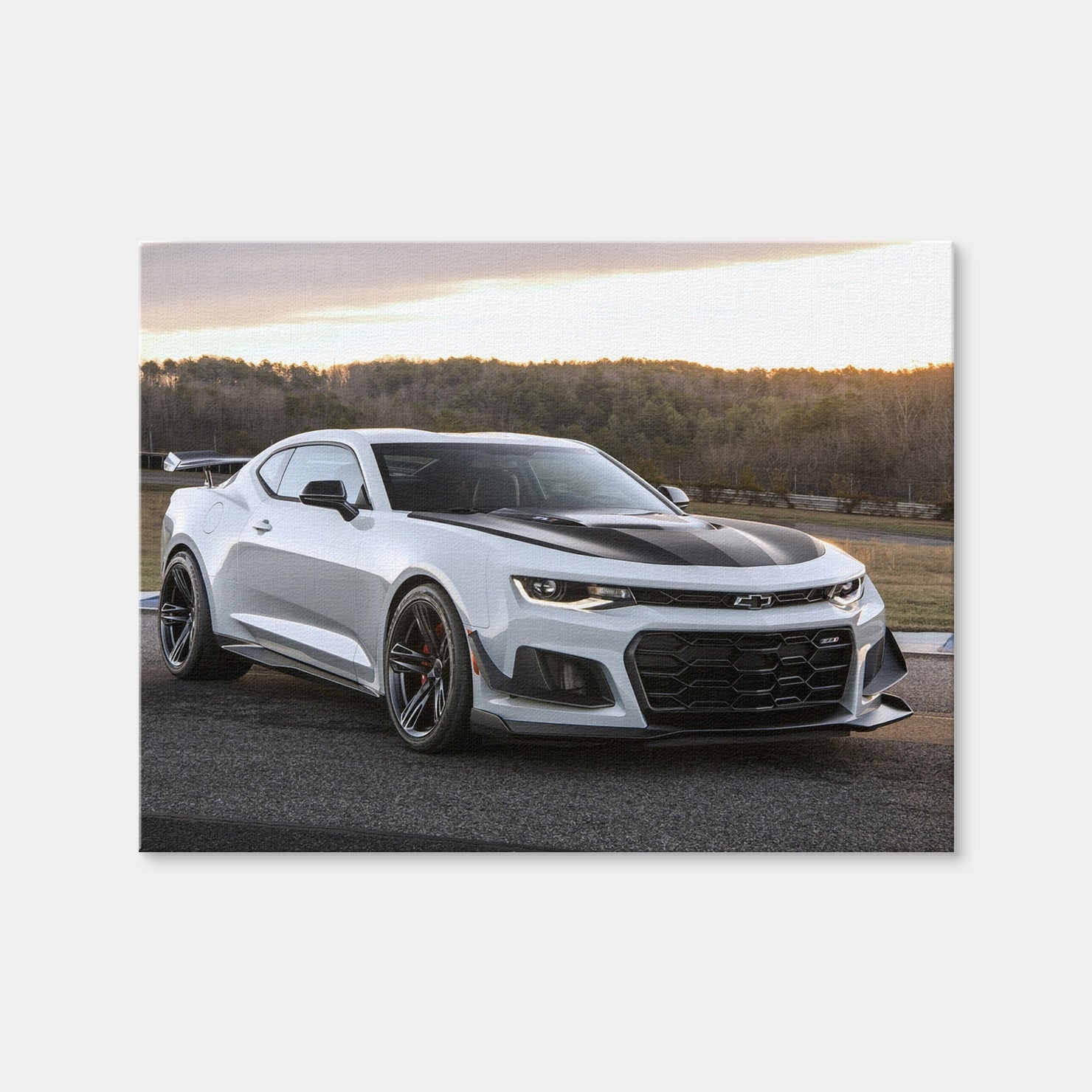 AUTO-MOCKUP WHITE | Chevy Camaro ZL1 | 1 Piece | Gallery Wrap Canvas | group=4x3