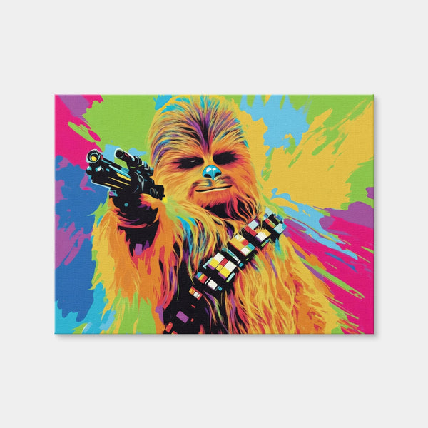 Chewbacca Color Splash Wall Art — Canvas Wrap Format preview