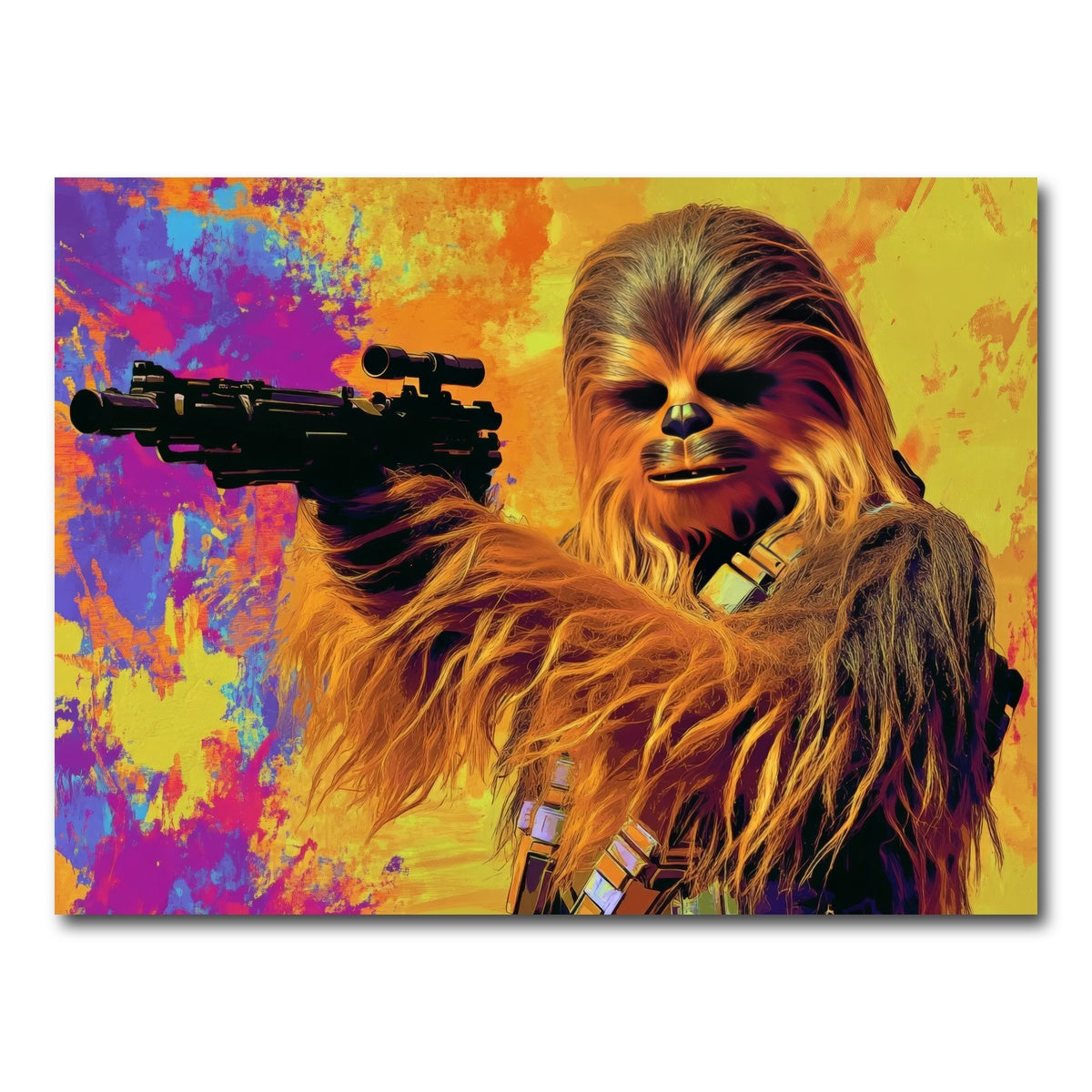 AUTO-MOCKUP WHITE | Chewbacca Star Wars | 1 Piece | Gallery Wrap Canvas | group=4x3