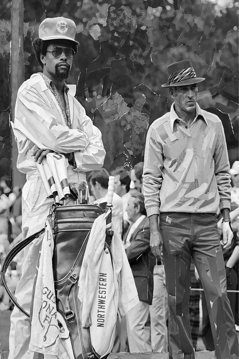 Chi-Chi Rodriguez & Caddie Grayscale Wall Art