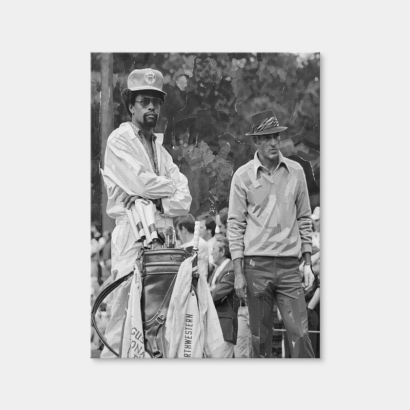 AUTO-MOCKUP WHITE | Chi-Chi Rodriguez & Caddie Grayscale | 1 Piece | Gallery Wrap Canvas | group=3x4