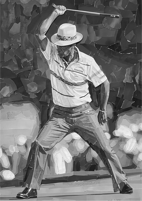 Chi-Chi Rodriguez Sword Dance Grayscale Wall Art