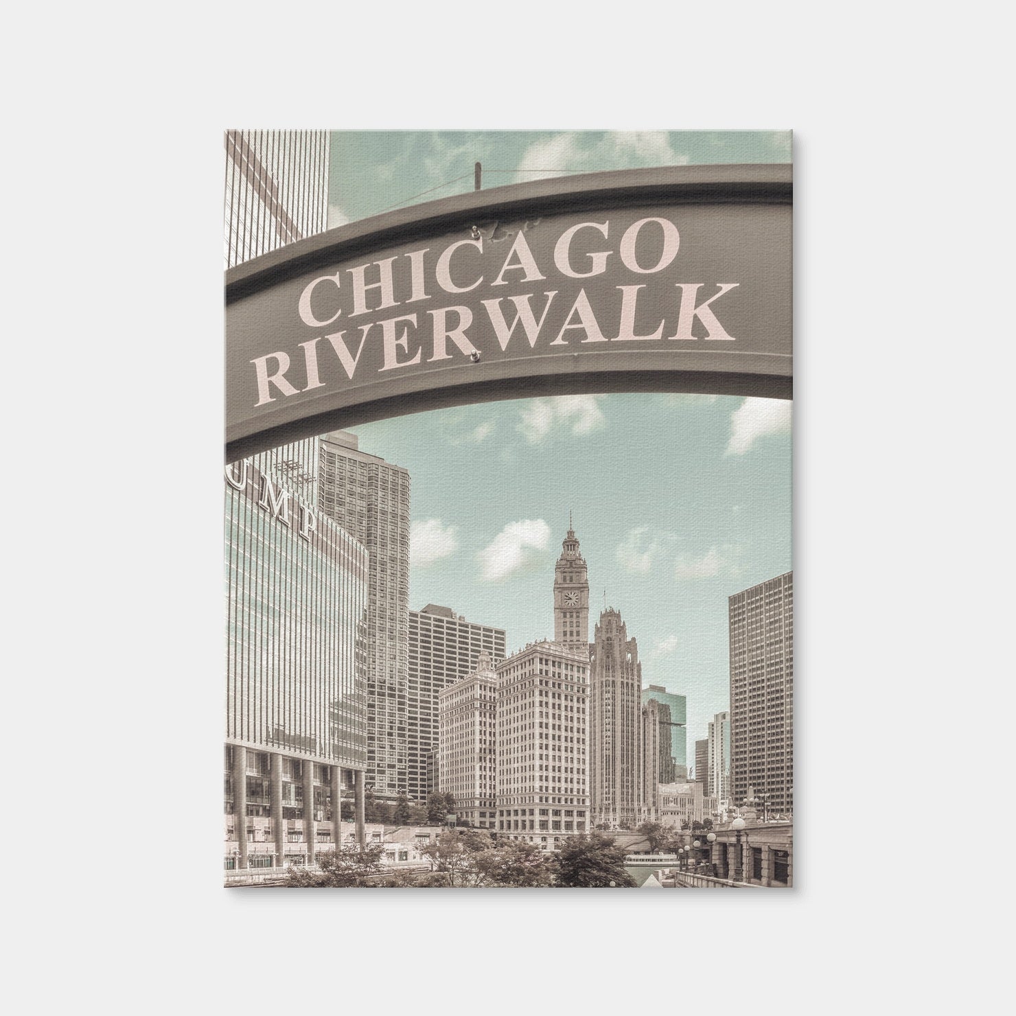 AUTO-MOCKUP WHITE | Chicago Riverwalk | 1 Piece | Gallery Wrap Canvas | group=3x4