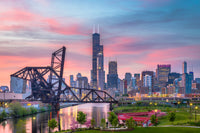 Chicago Skyline at Twilight Wall Art