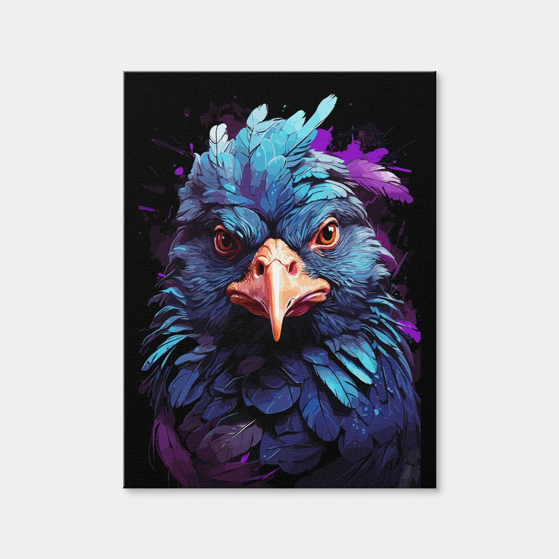 AUTO-MOCKUP WHITE | Chicken Animal Colorful | 1 Piece | Gallery Wrap Canvas | group=3x4