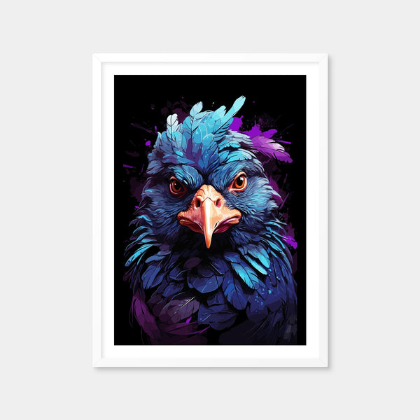 Chicken Animal Colorful Wall Art — Framed Print Format preview
