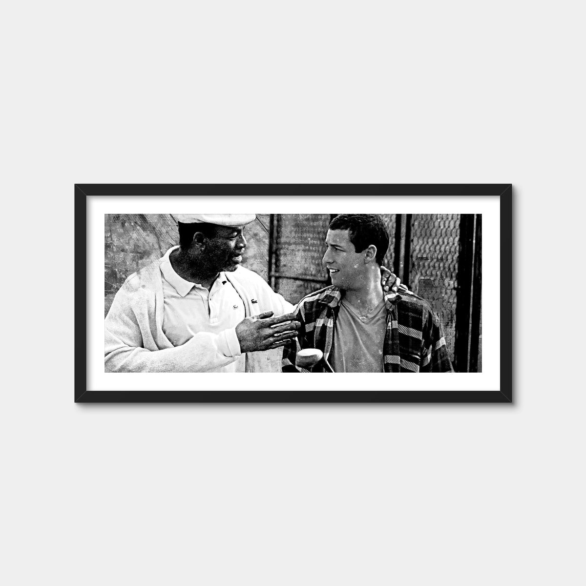 AUTO-MOCKUP WHITE | Chubbs & Happy Grayscale | 1 Piece | Black Framed Print | group=2x1