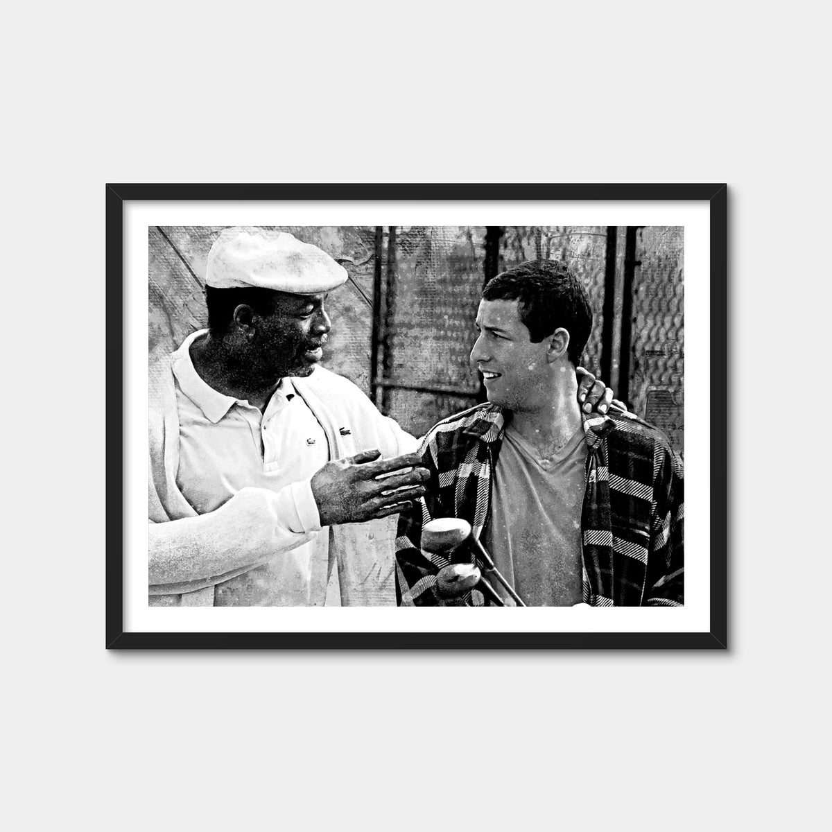 AUTO-MOCKUP WHITE | Chubbs & Happy Grayscale | 1 Piece | Black Framed Print | group=4x3