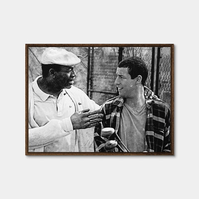 AUTO-MOCKUP WHITE | Chubbs & Happy Grayscale | 1 Piece | Walnut Framed Canvas | group=4x3