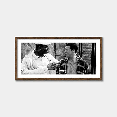 AUTO-MOCKUP WHITE | Chubbs & Happy Grayscale | 1 Piece | Walnut Framed Print | group=2x1